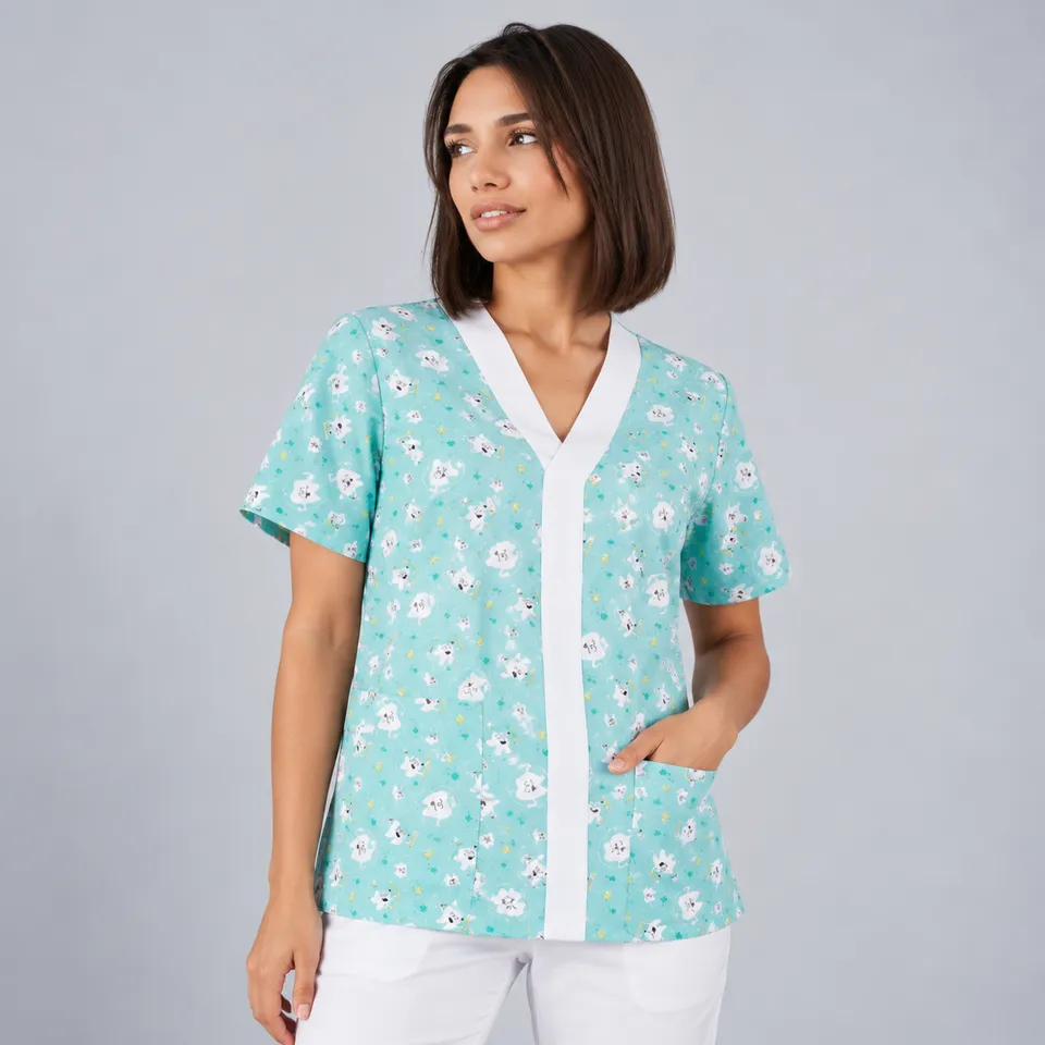 Gary's Dientes blouse médicale imprimé dents taille XL