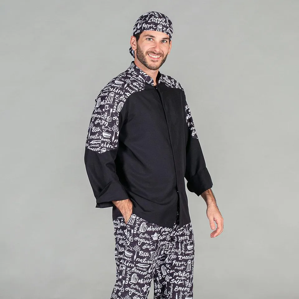 Gary's Kitchen veste cuisine noire XS microfibre