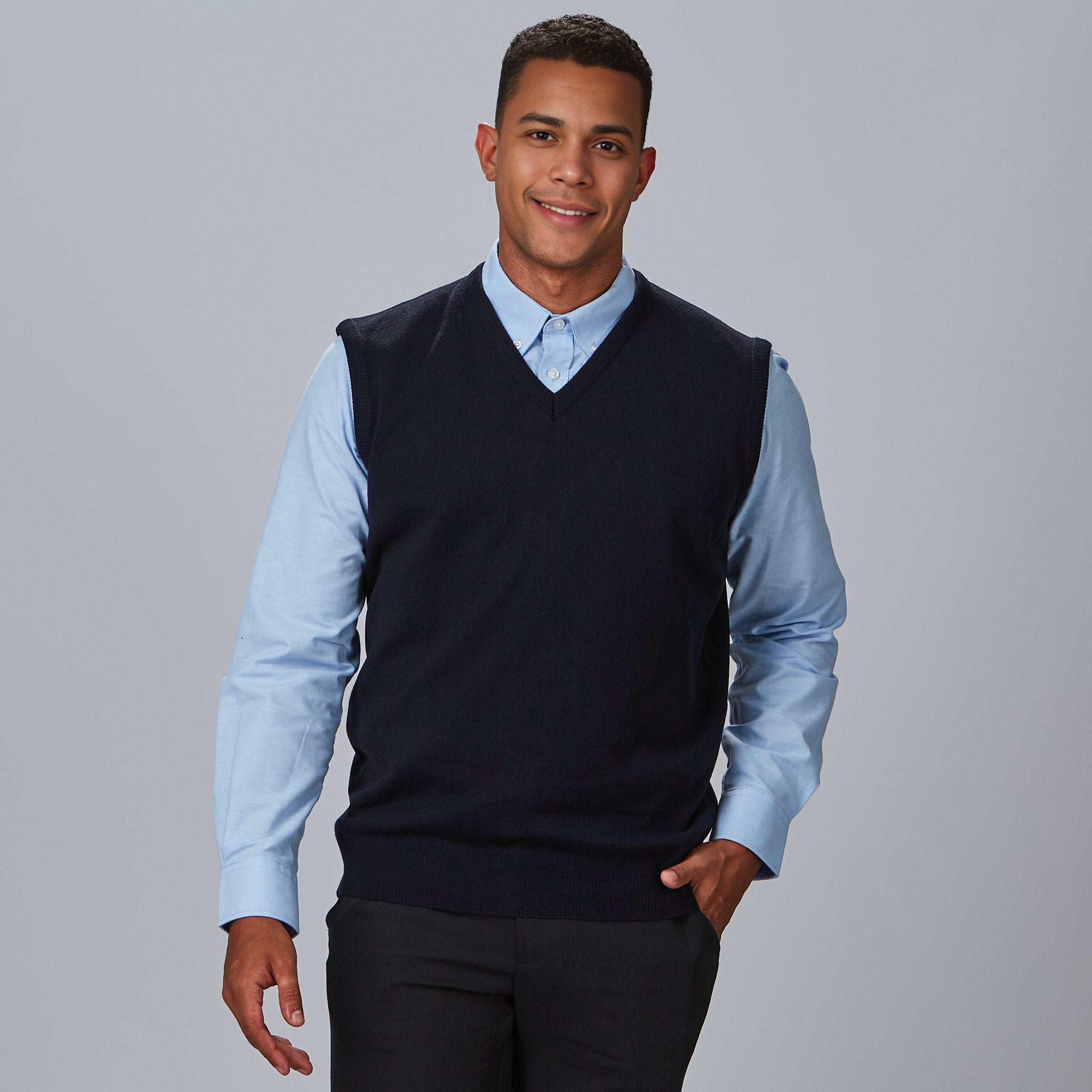 GARY'S Gilet serveur unisexe bordeaux acrylique