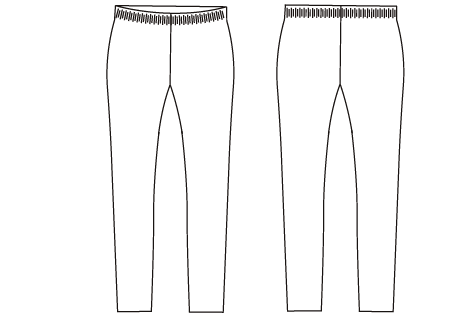 Gary's Pants legging travail blanc coton élasthanne S-M-L
