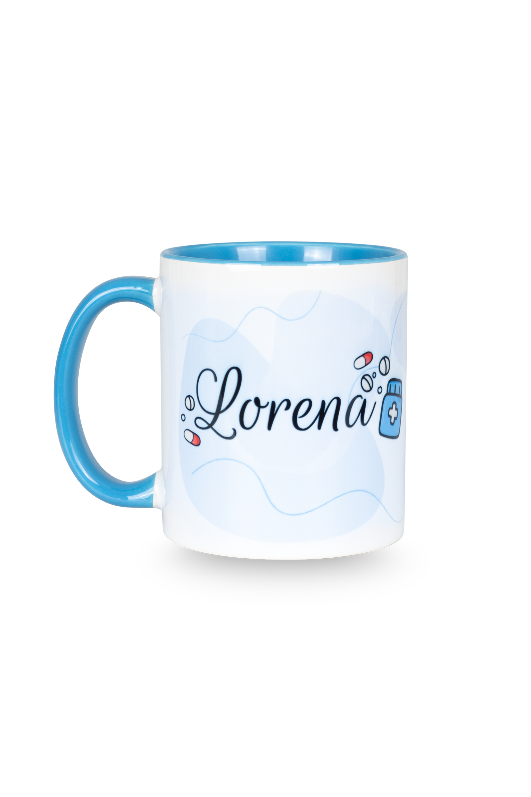 Enfermania taza mug pharmacien bleu 350 ml