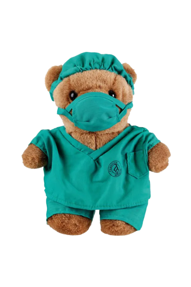 Enfermania Regalos osito peluche ours en peluche pijama vert 25 cm