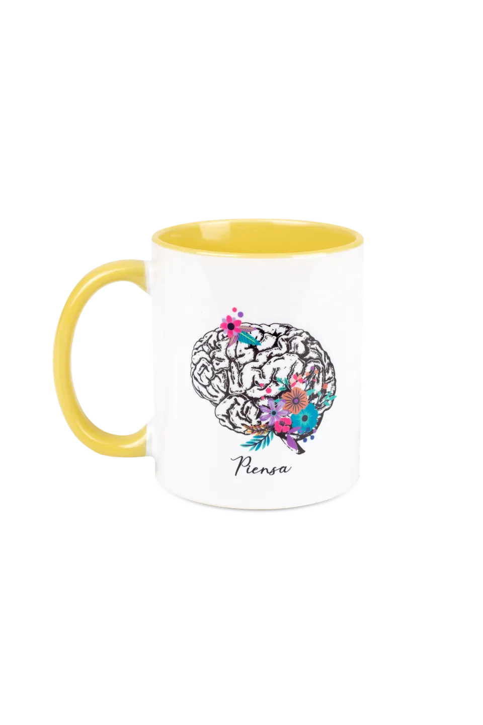 Enfermania Regalos Cerebro tasse céramique jaune 350 ml