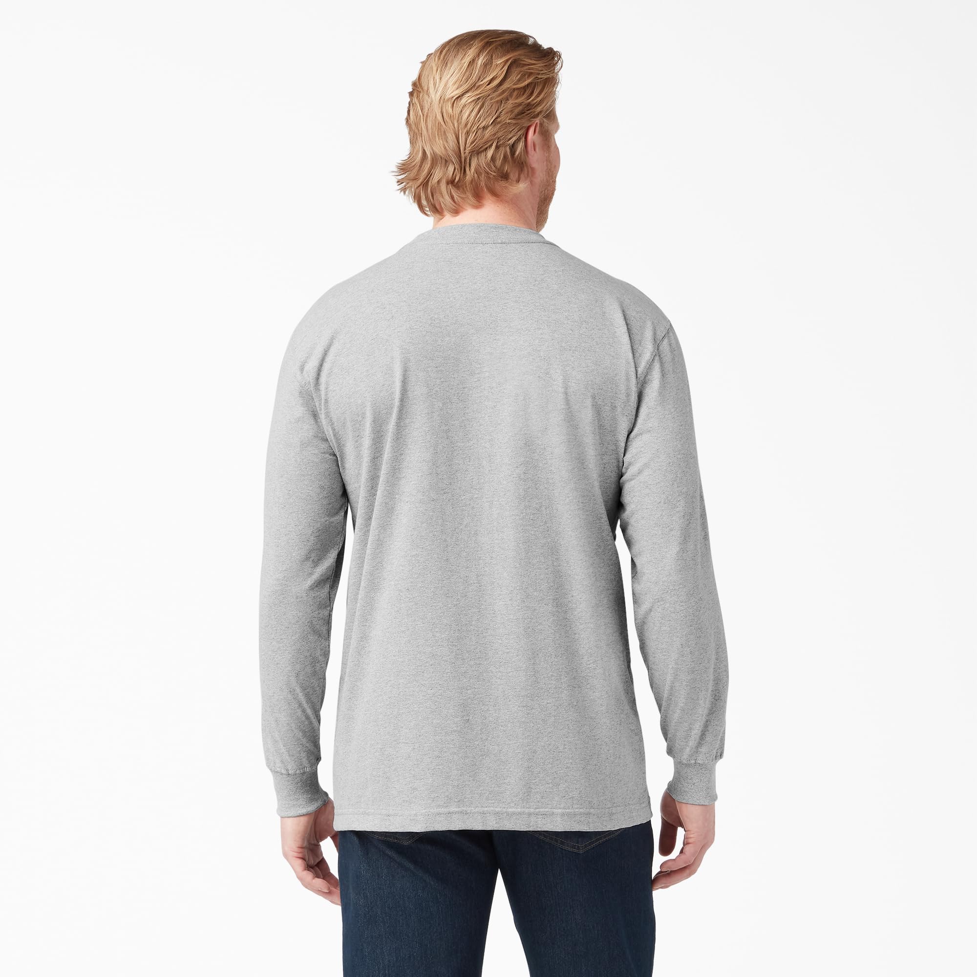 Dickies T-shirt manches longues gris chiné XL coton