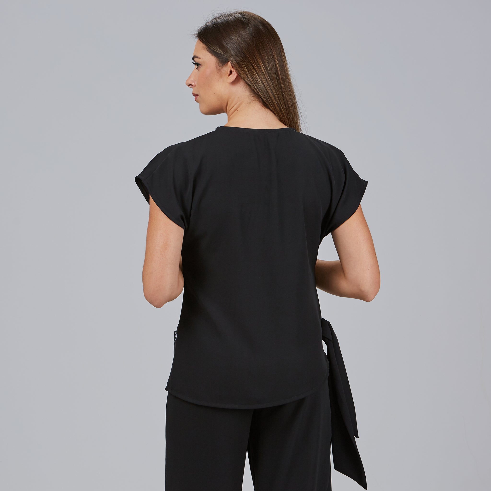 Gary's Blouses blouse Aroa noire drapée femme