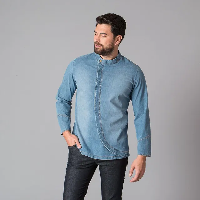 Gary's Chef Jackets Ventura veste cuisine jean bleu