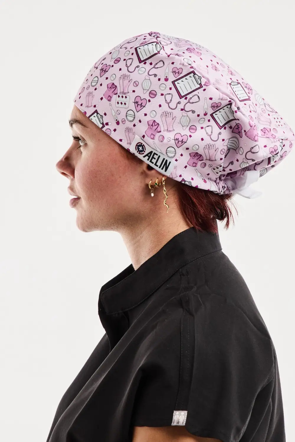 Aelin Paris calot de bloc rose cheveux courts