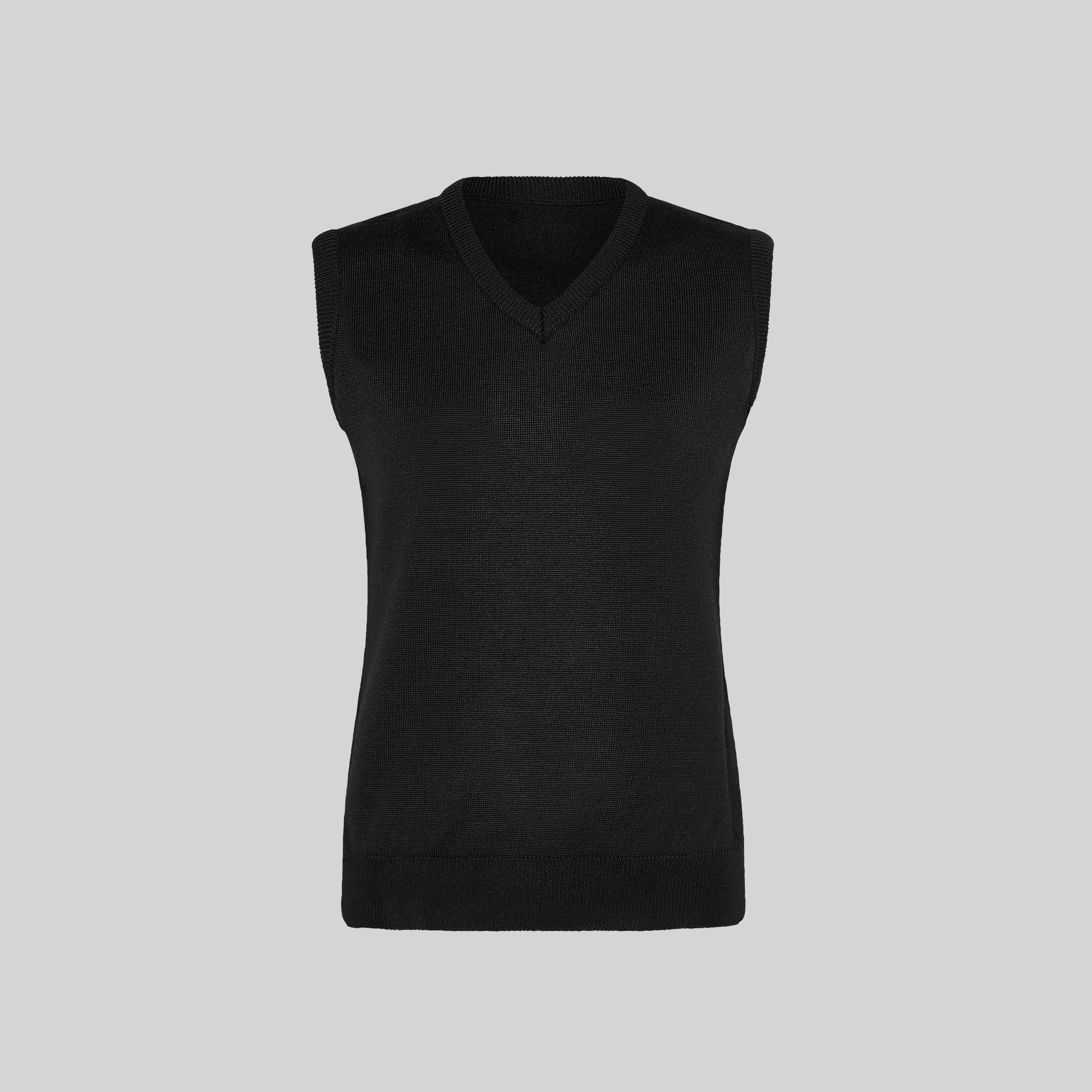 Gary's Vests gilet travail femme noir col V maille