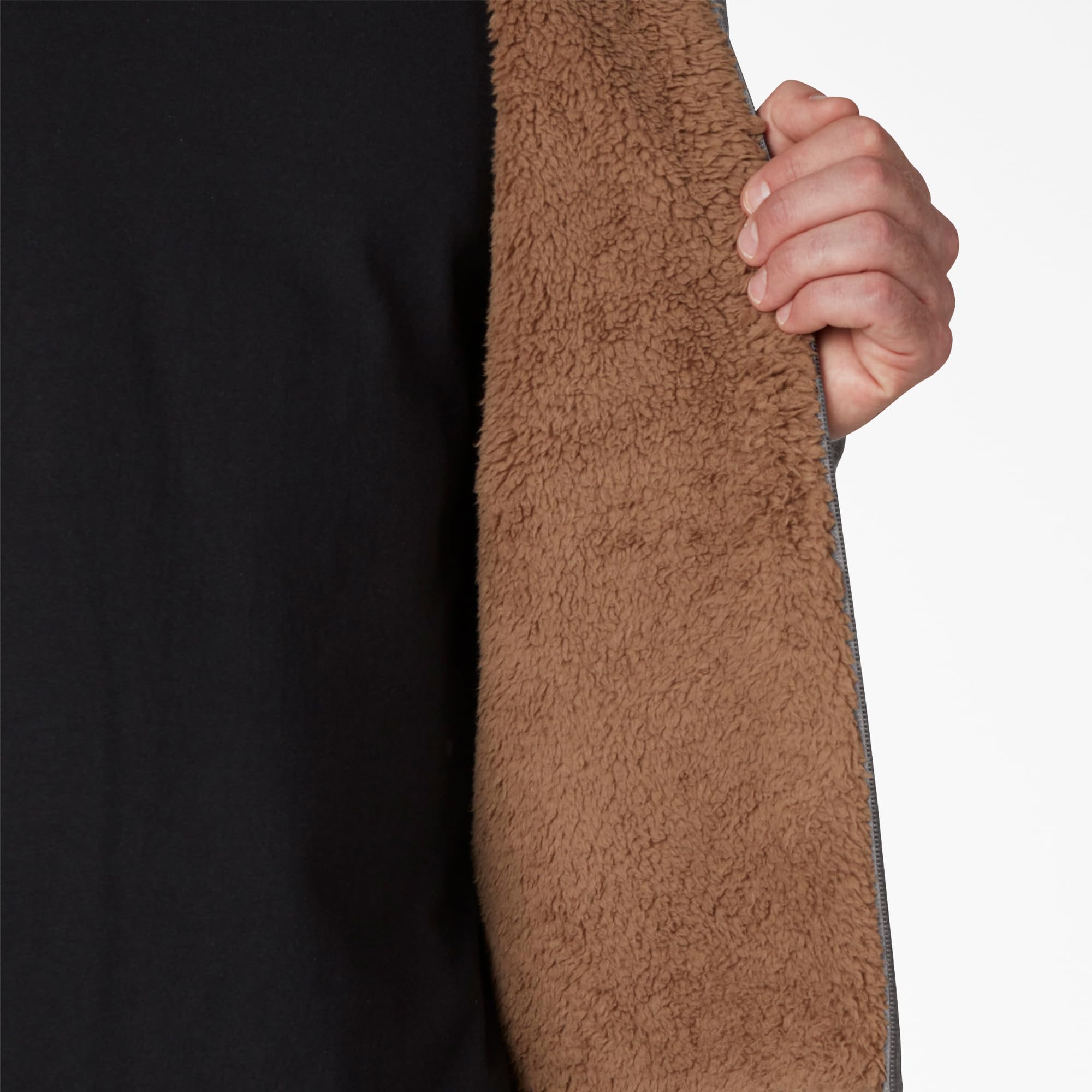 Dickies Sherpa Sweat à Capuche Zippé Gris Chiné L