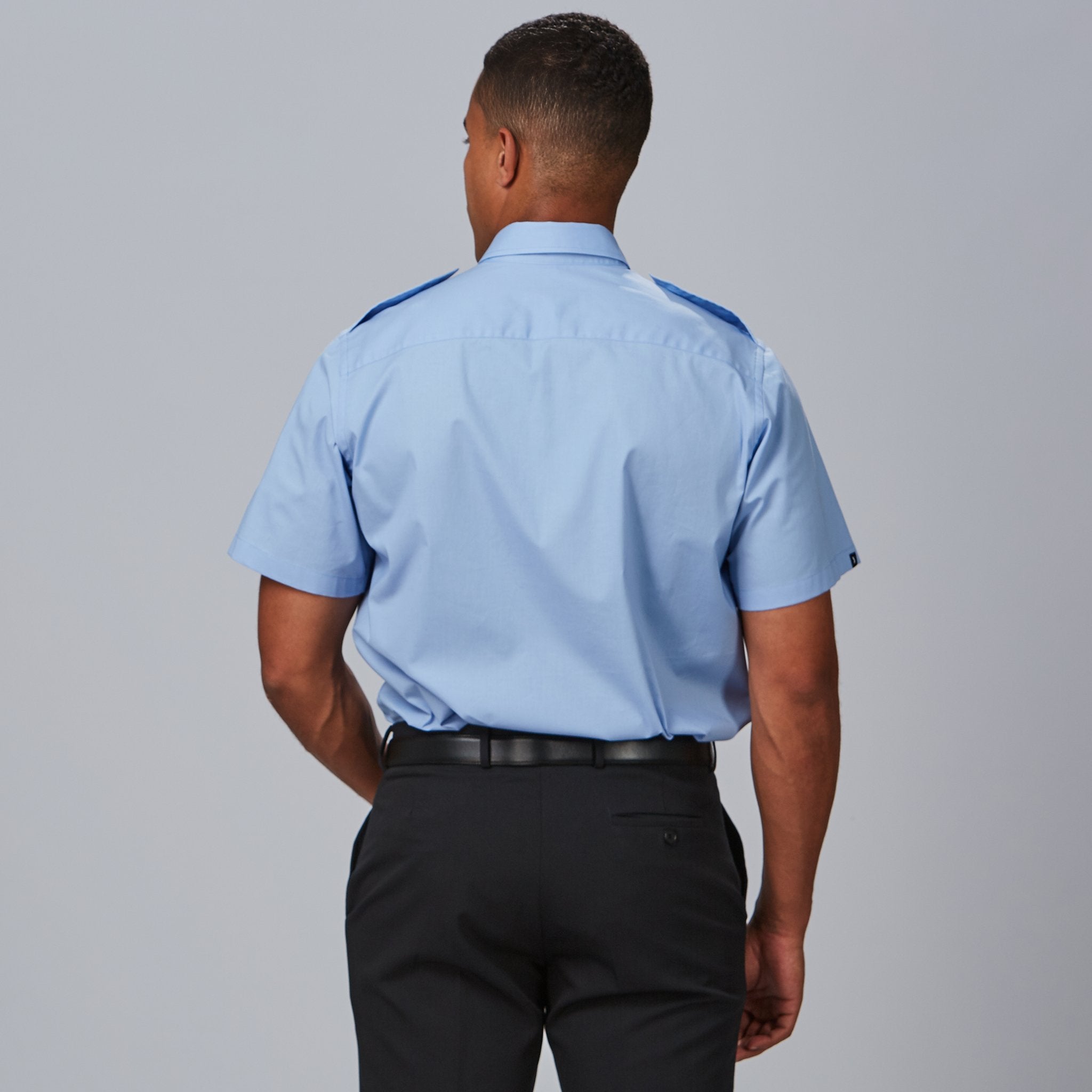 GARY'S chemise travail unisexe blanche épaulettes
