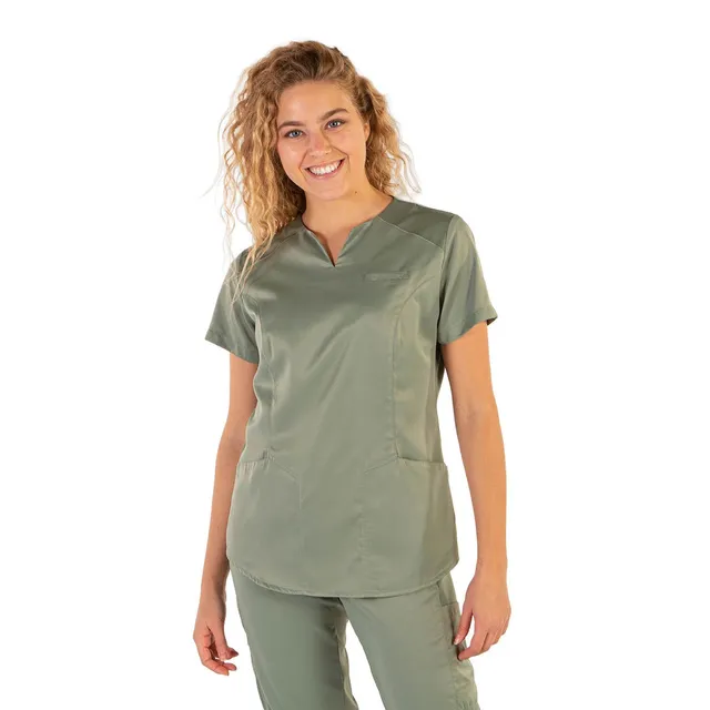 Enfermania blouse médicale femme peach col V 2 poches