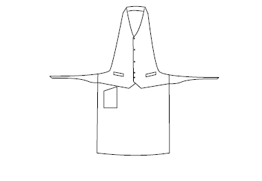 Gary's Aprons tablier gilet 77x74 cm marengo