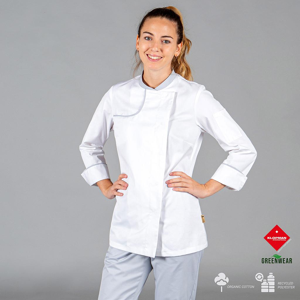 Gary's Anaya veste cuisine femme gris perla coton bio