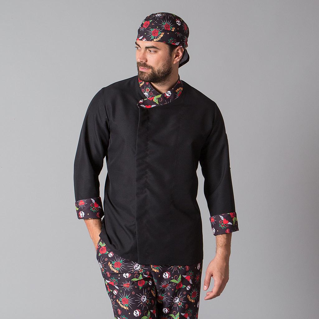 GARY'S Ayala veste de cuisine unisexe microfibre coco skull YL