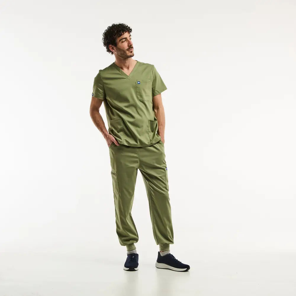 Aelin LUCA Jogger tenue médicale homme vert olive