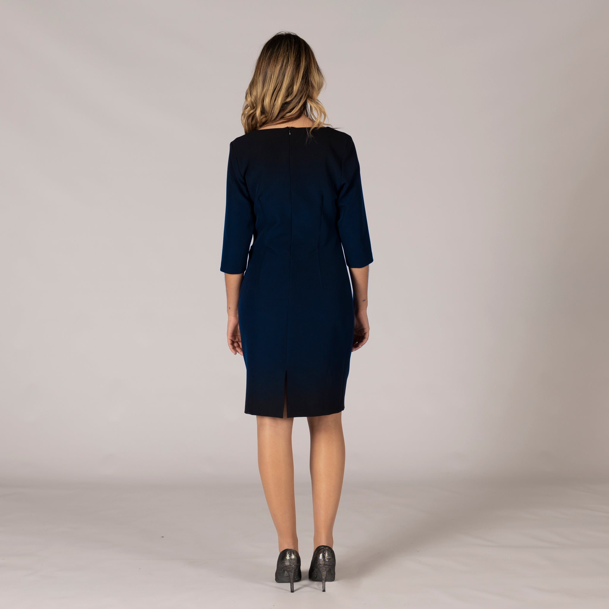 Gary's Trivial robe travail femme noire drapée stretch