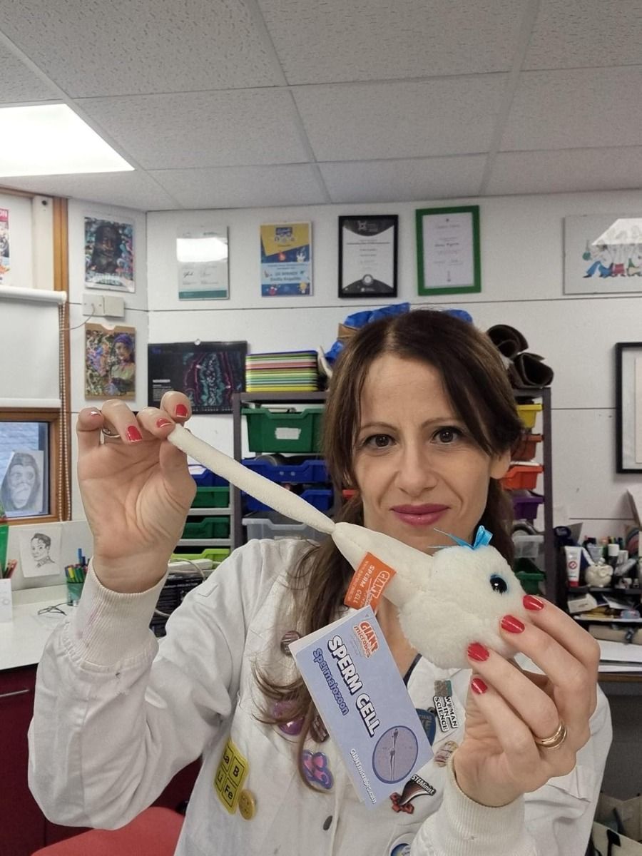 Enfermania GiantMicrobes peluche spermatozoïde 13-18 cm