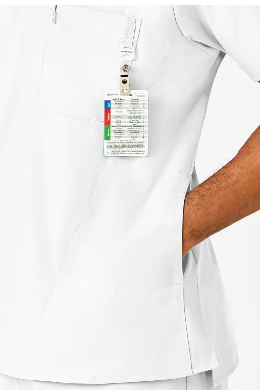 Aelin LUCA W123 tenue médicale homme blanc tunique pantalon