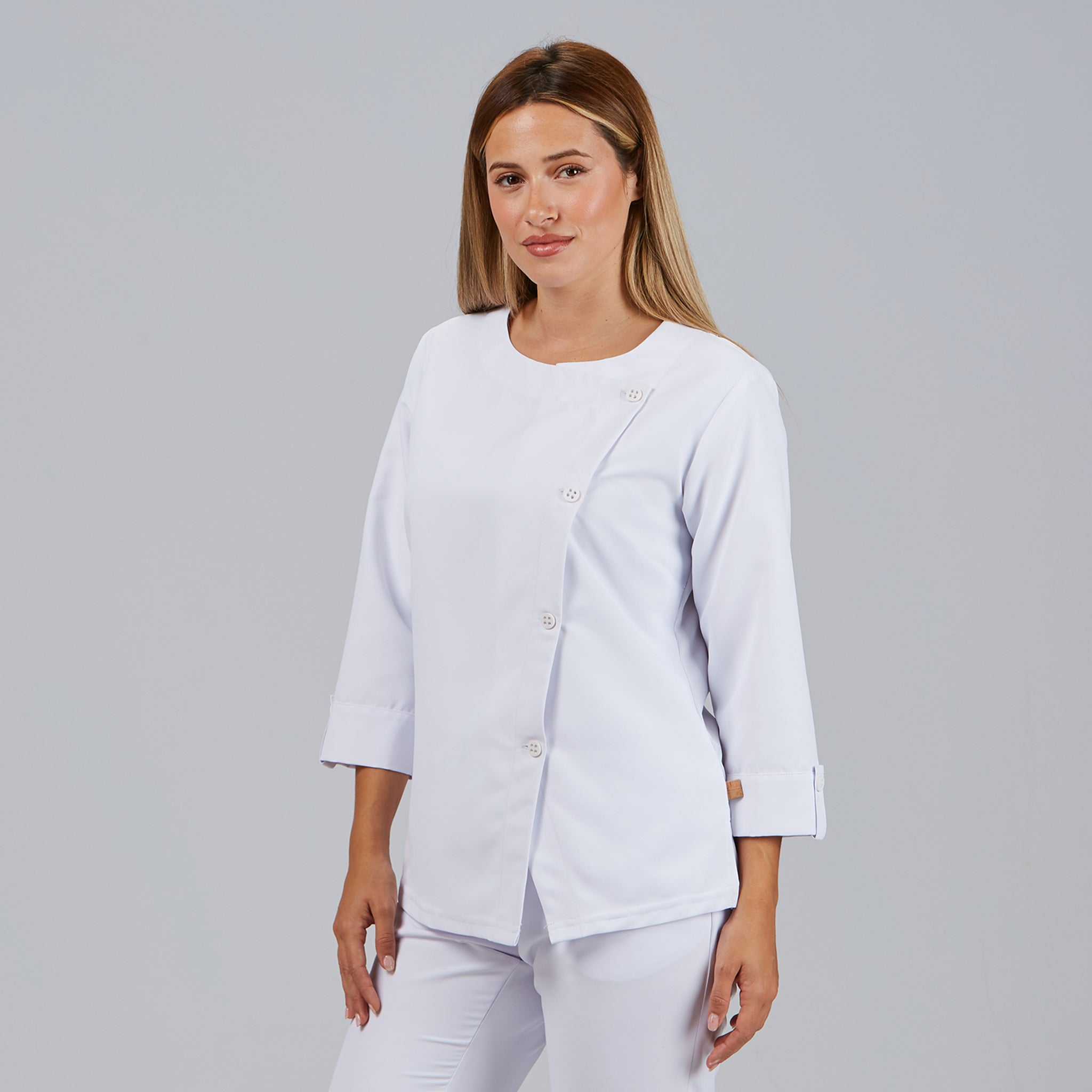 Gary's Laia blouse blanche femme manches 3/4 recyclée