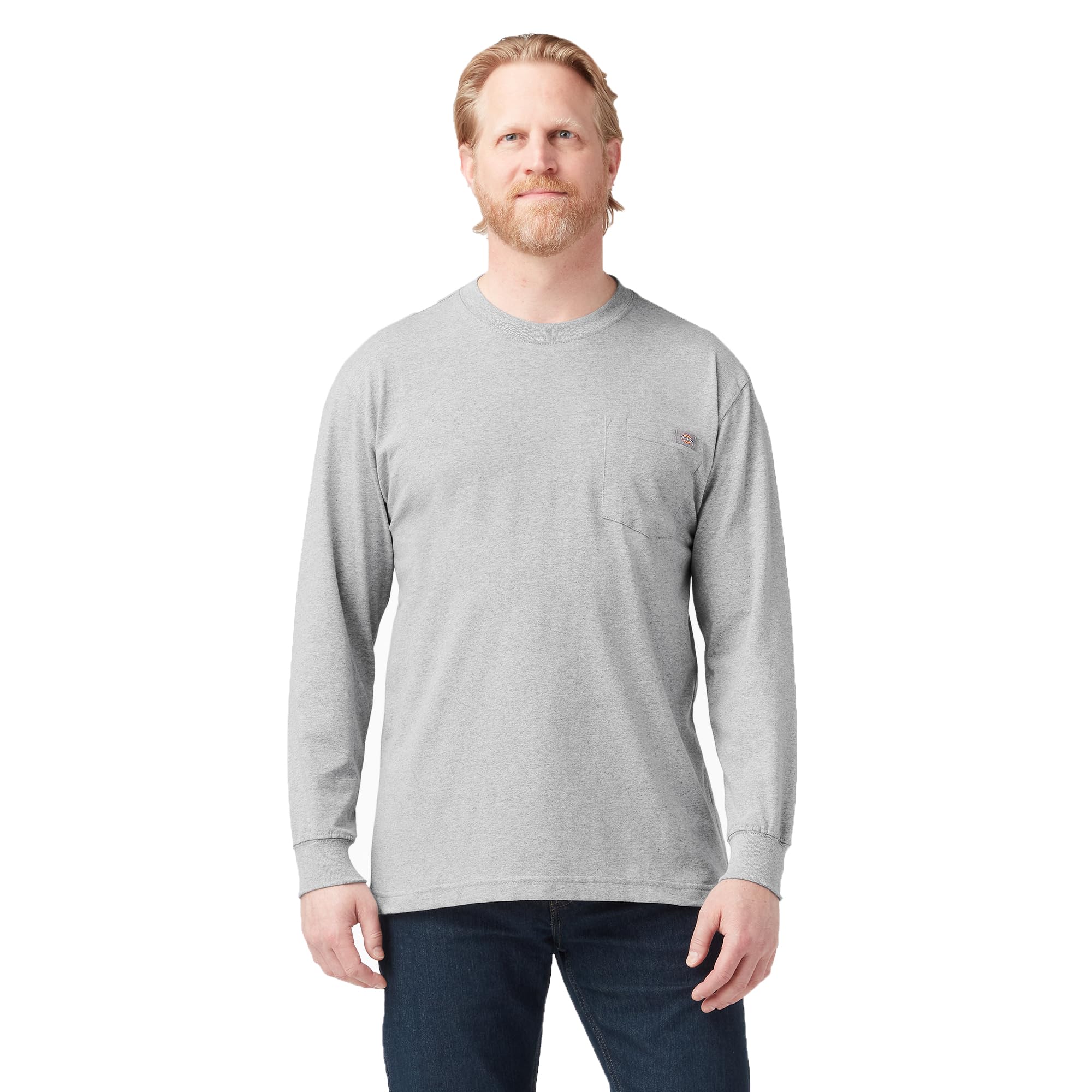 Dickies T-shirt manches longues gris chiné XL coton