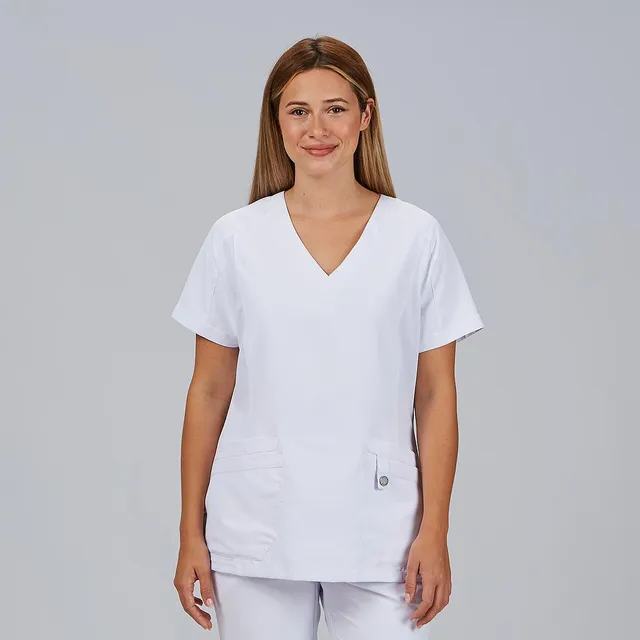 GARY'S Raquel blouse femme noire col V 4 poches