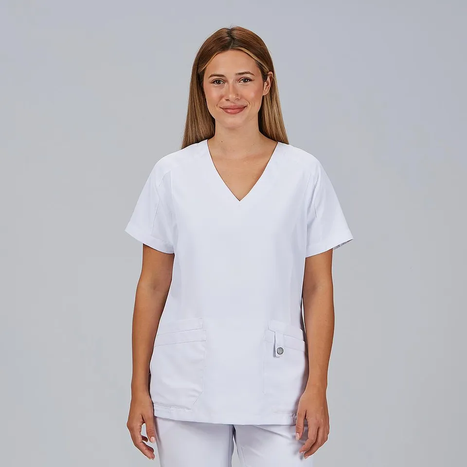 GARY'S Raquel blouse femme noire col V 4 poches