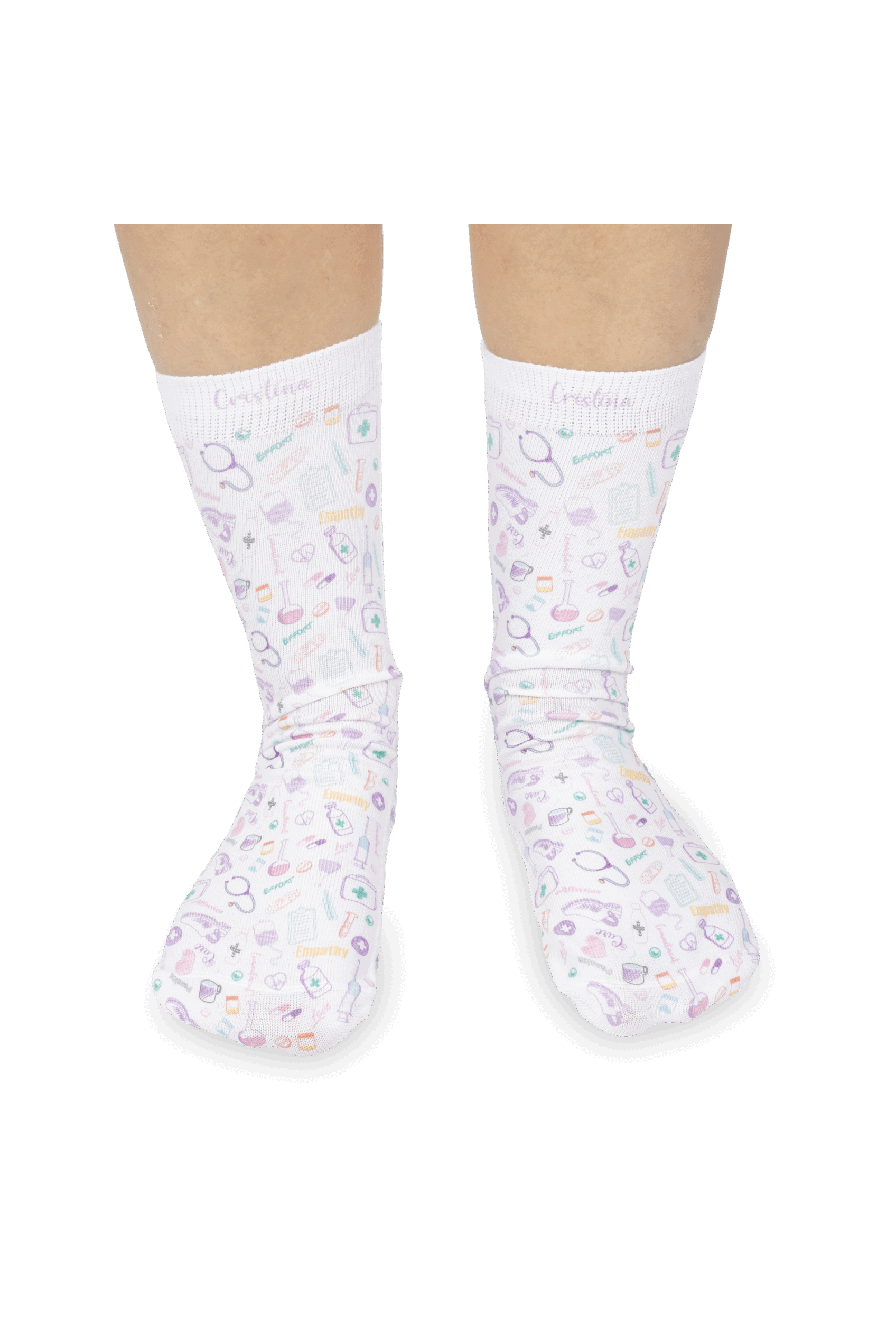 Enfermania Care Collection chaussettes imprimées anatomie polyester