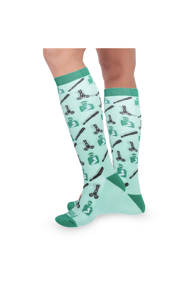 Enfermania Sin Anestesia chaussettes compression vertes 40-42
