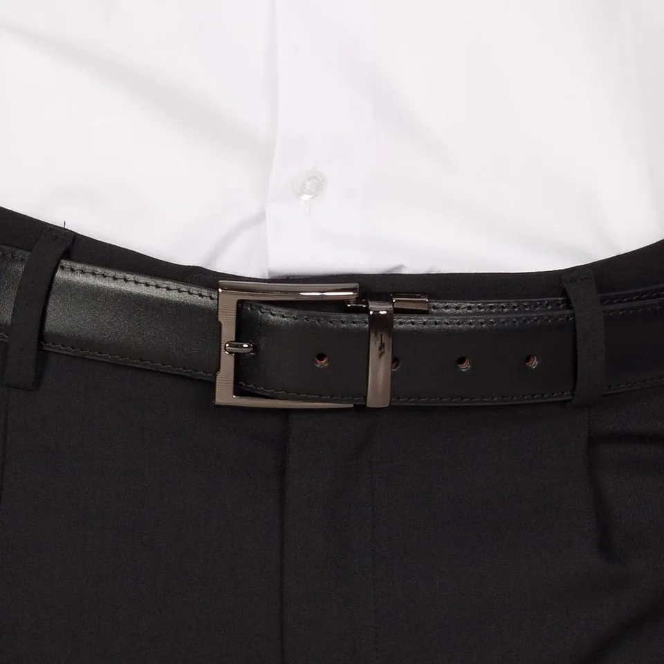 Gary's Add-Ons ceinture cuir réversible noir