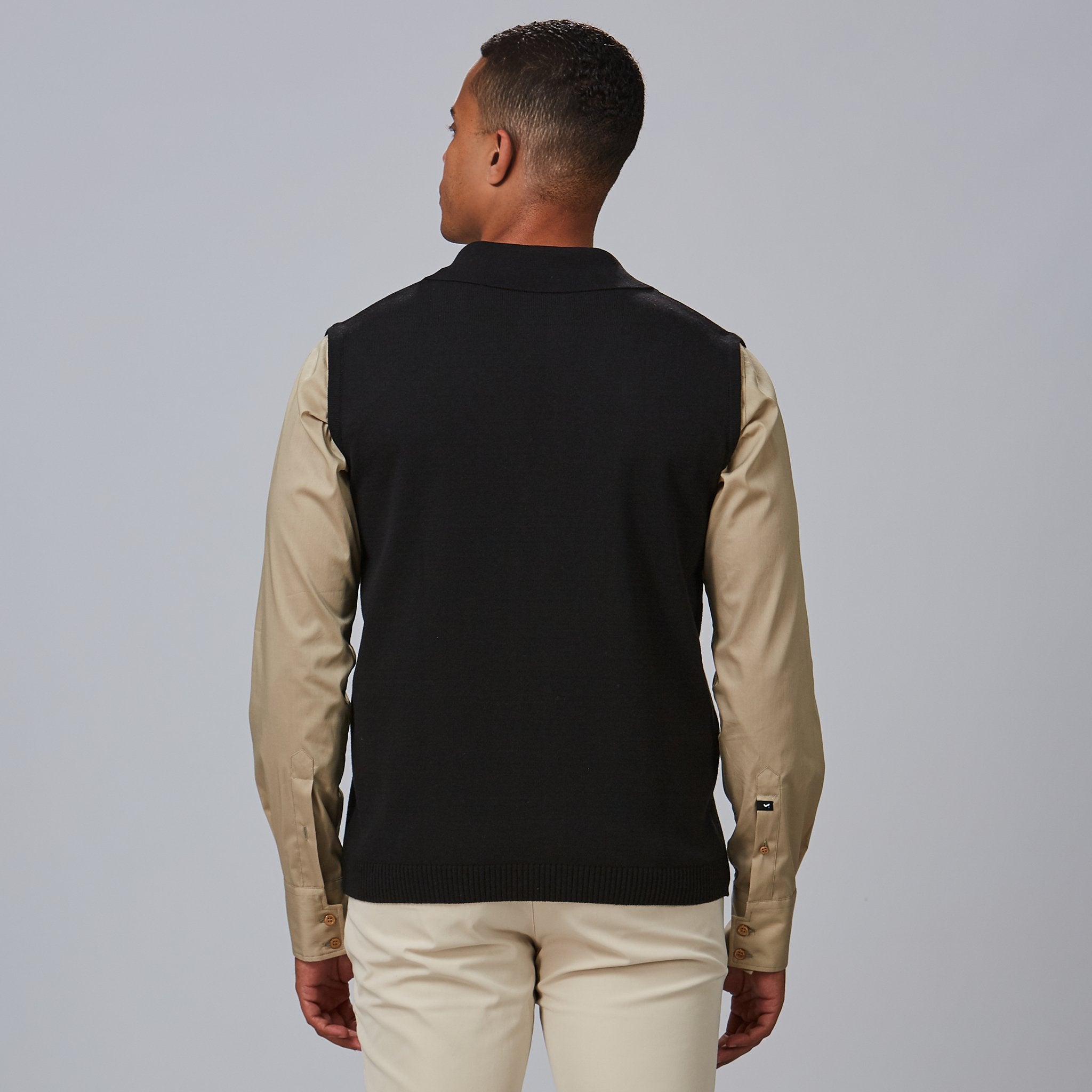 GARY'S Vests gilet homme noir boutons recyclé