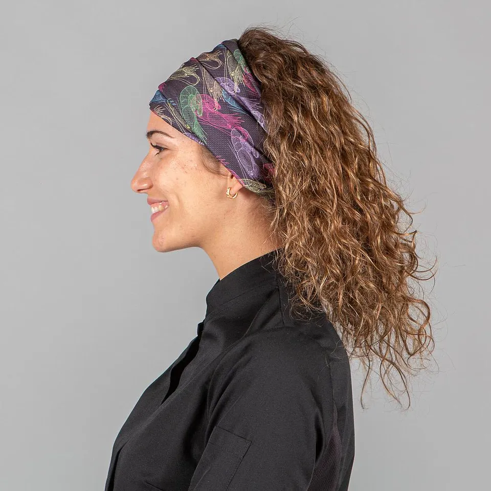 GARY'S Bandana imprimé cuisine gris araignée UD