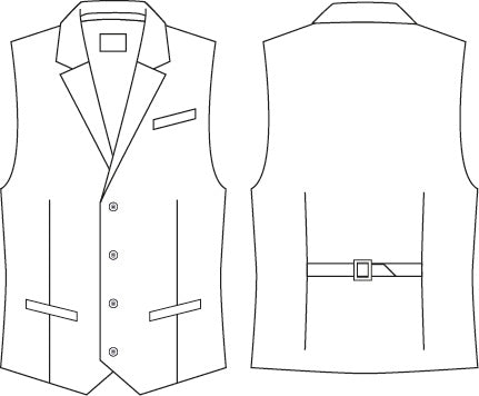 Gary's Cheviot Gilet homme gris coton service