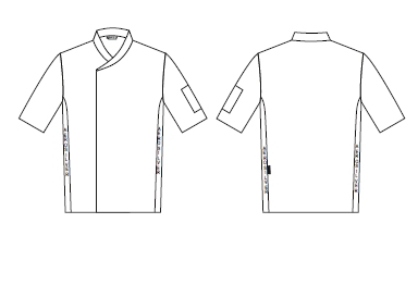 Gary's Civera veste cuisine unisexe grise