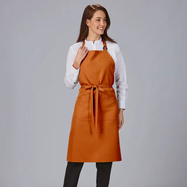 Gary's Aprons Tablier Bavette Noir 90x75 cm Poche Polyester