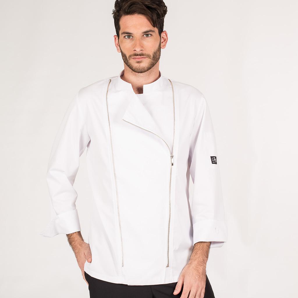 GARY'S Eolo veste chef homme blanc Coolmax manche longue