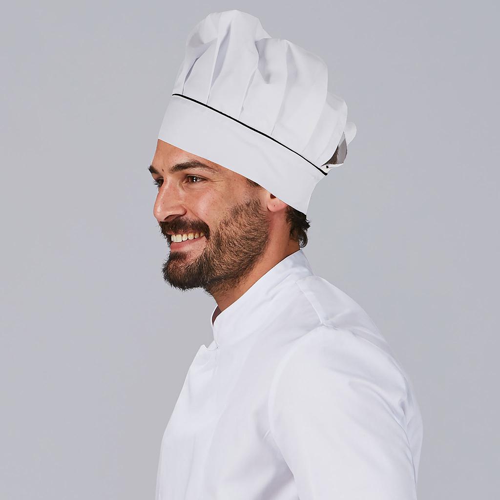 Gary's toque chef blanche velcro réglable taille unique