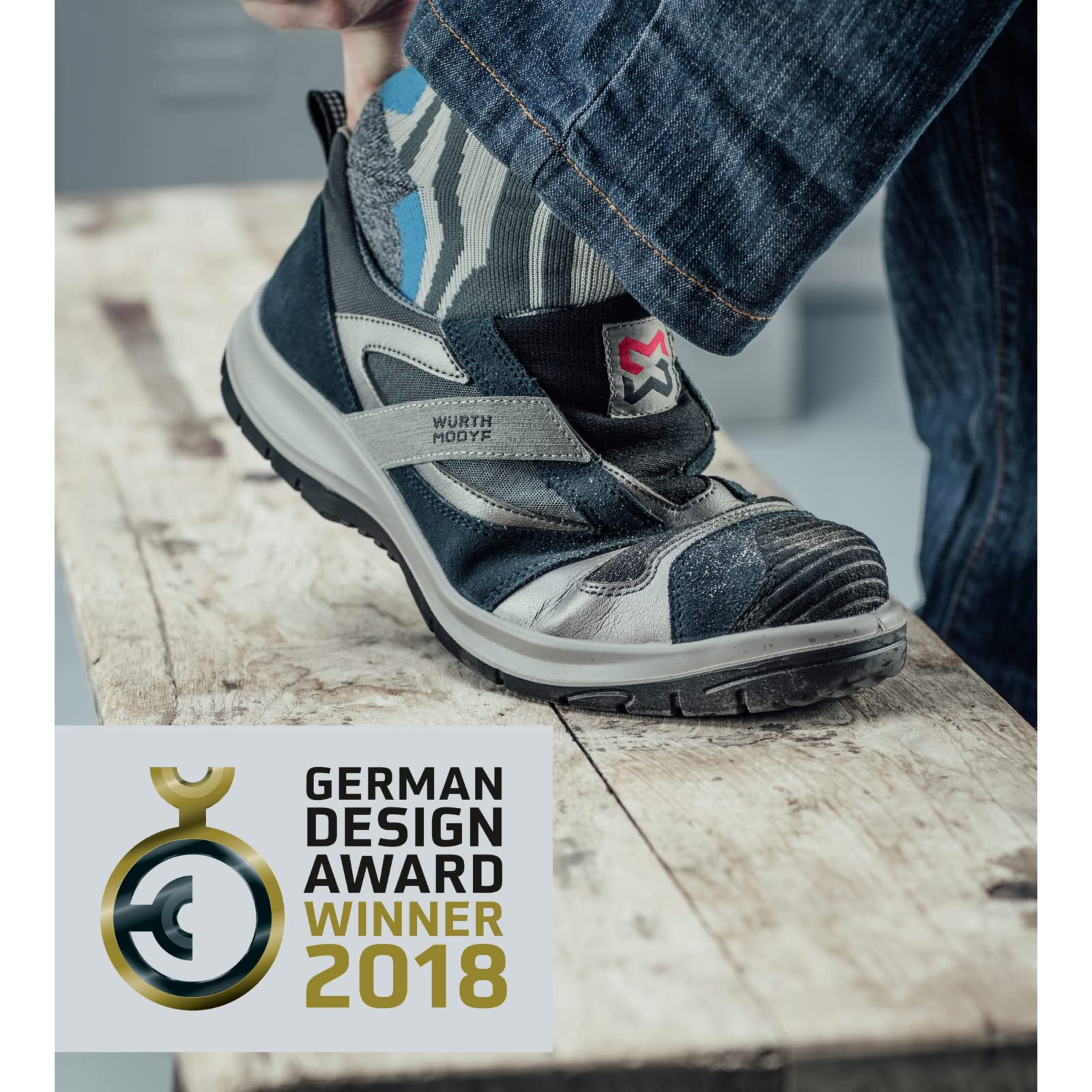 Würth MODYF Stretch X chaussures sécurité sans lacets bleues 43 S1P