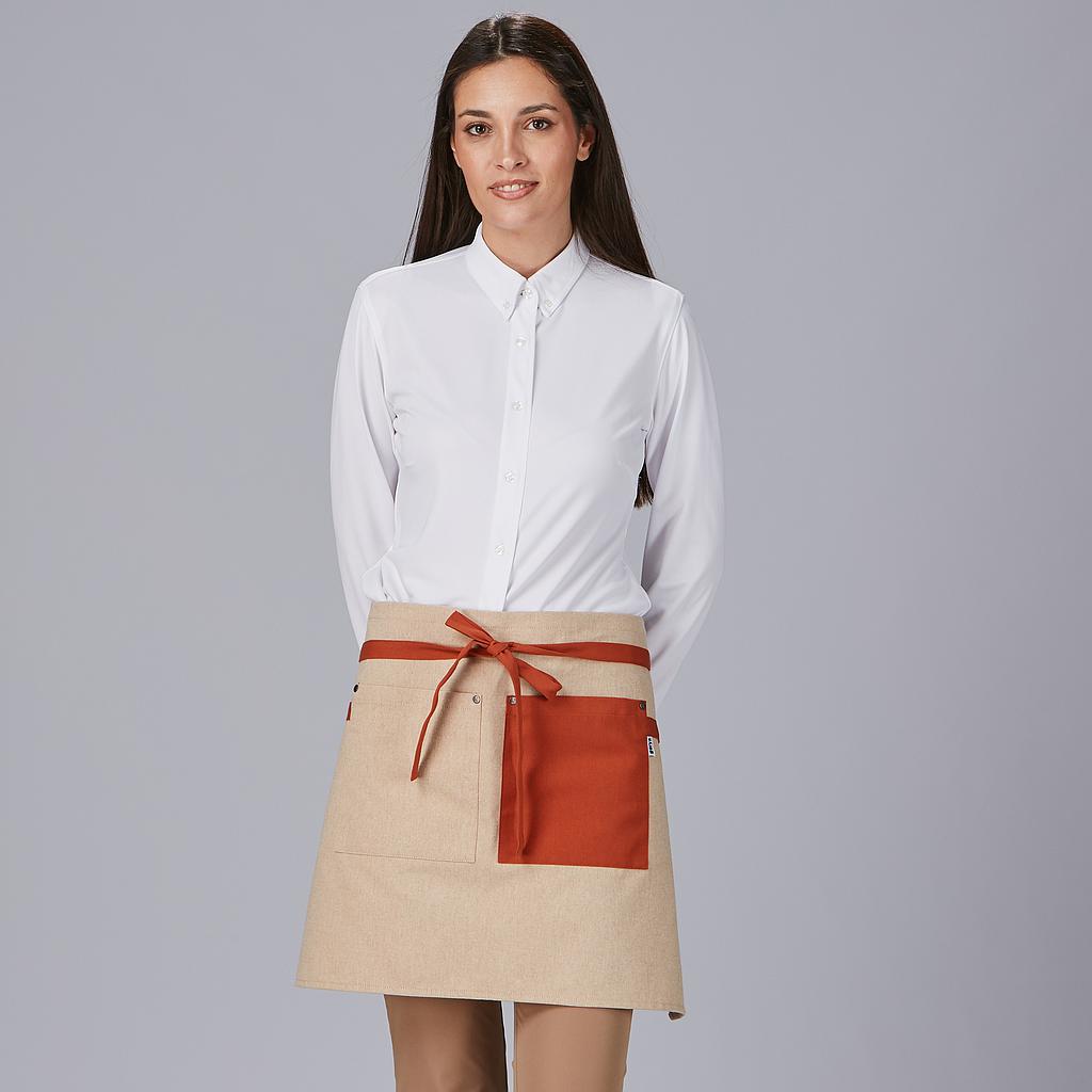 Gary's Aprons tablier court gris poches toile 45 cm