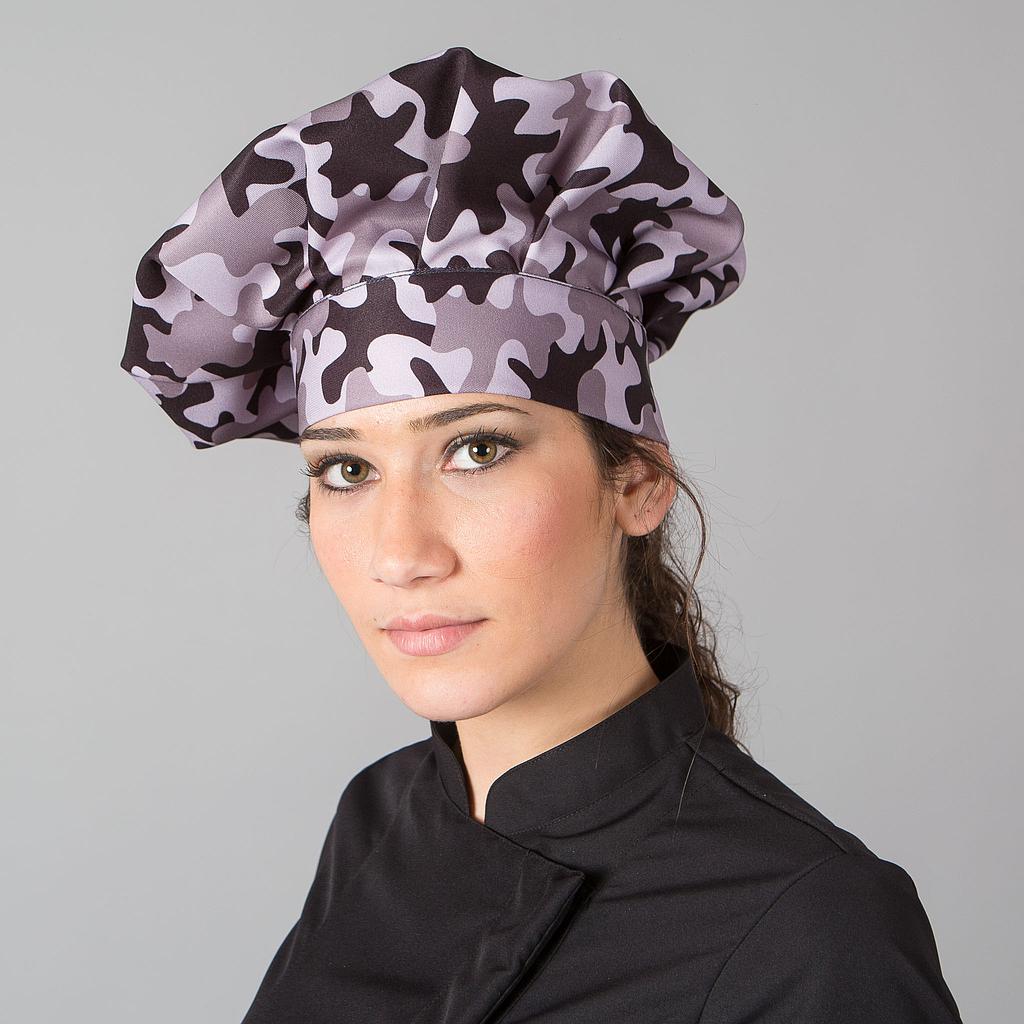 Gary's Classic Chef toque velcro imprimé araignée gris