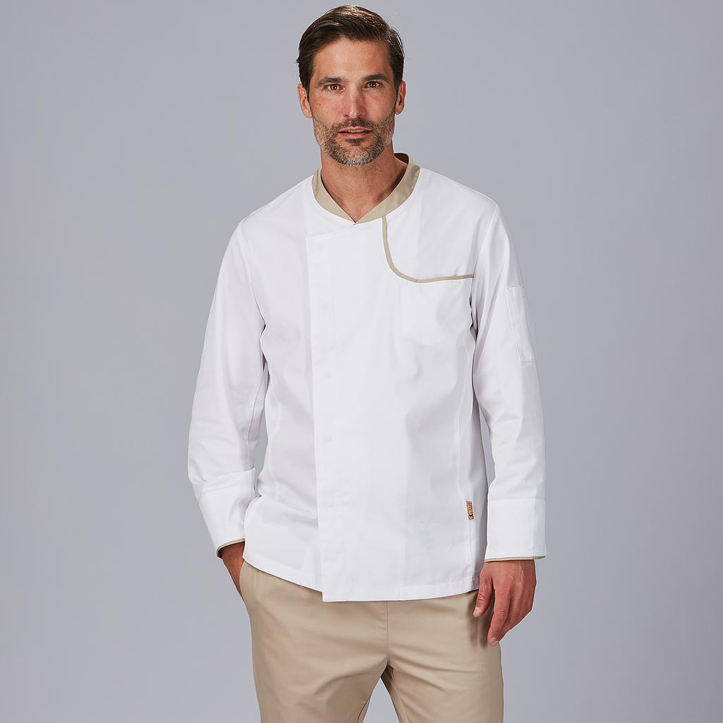Gary's Otero veste cuisine homme gris perla coton bio