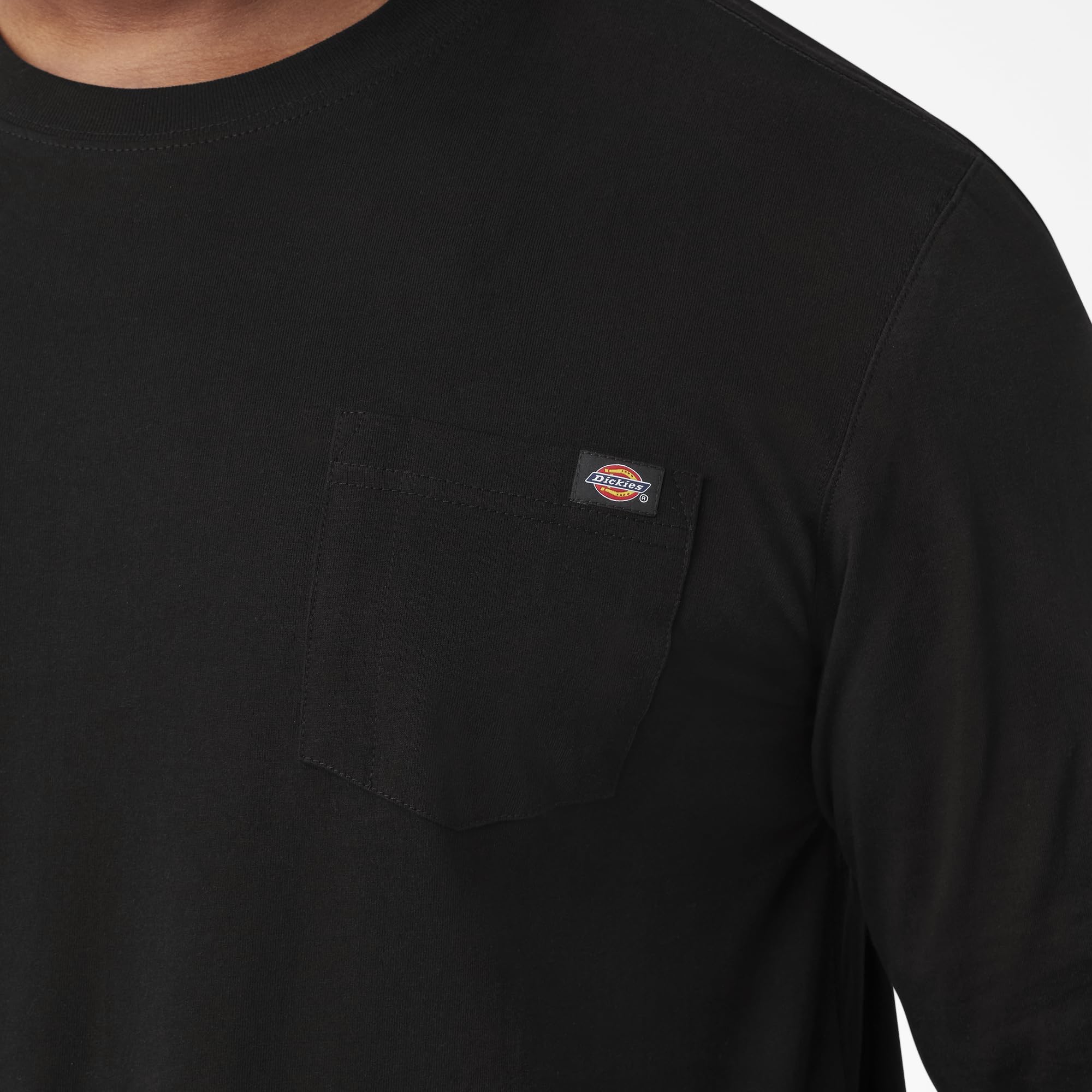 Dickies T-shirt manches longues col rond noir XXL coton