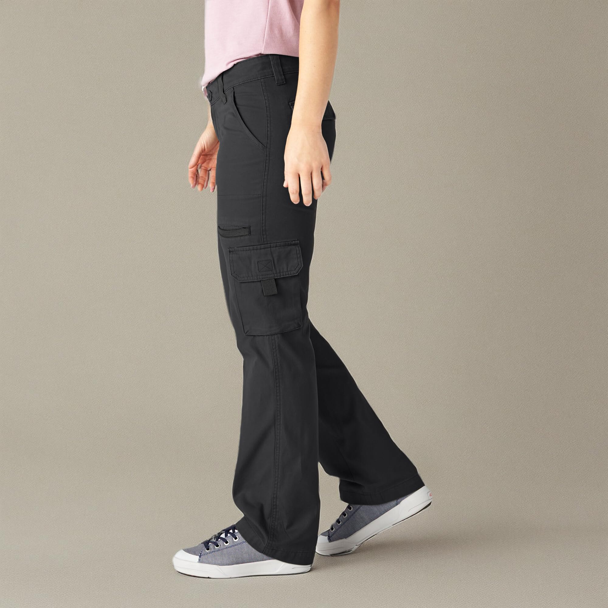 Dickies pantalon cargo sergé femme noir rincé taille 38