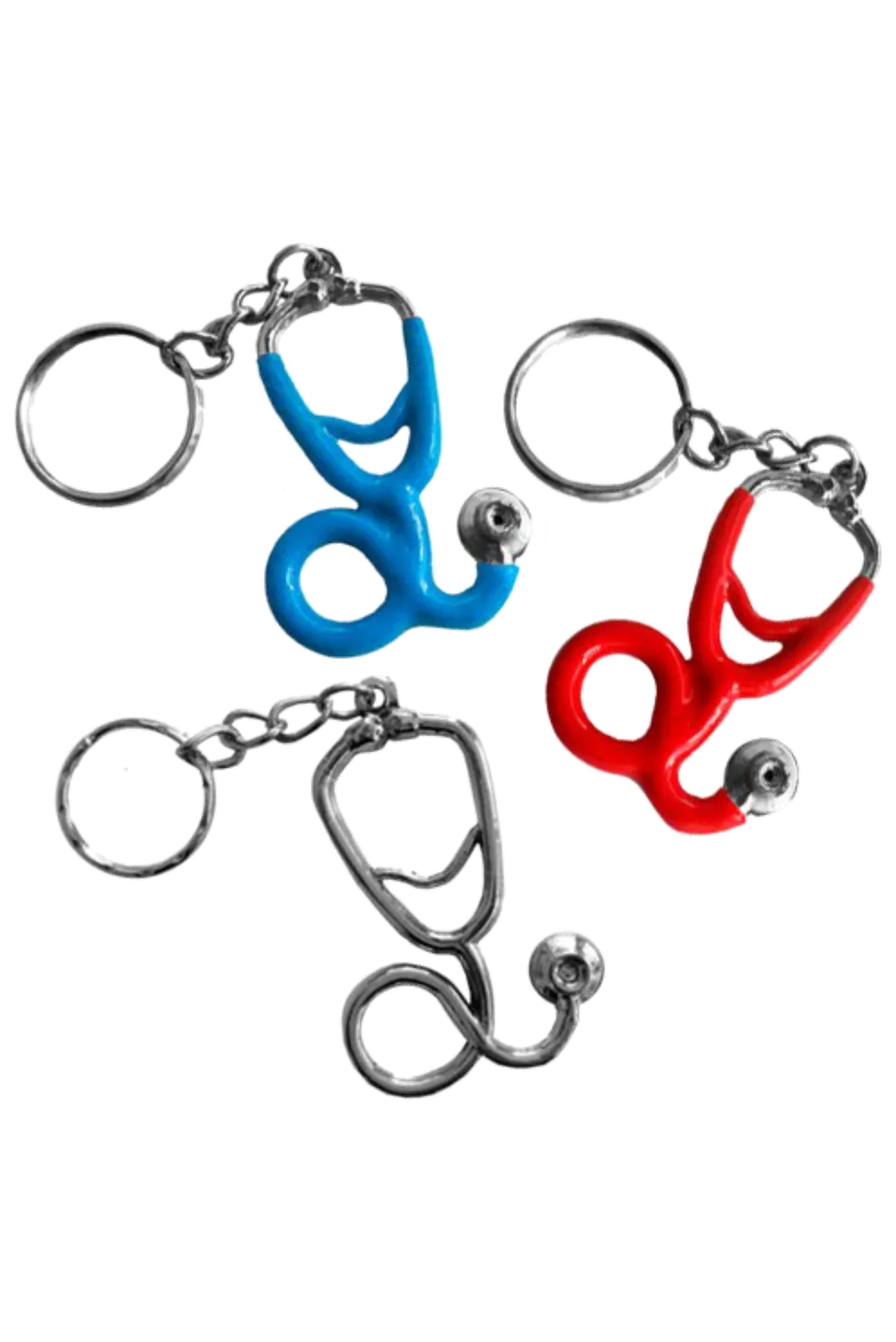 Enfermania Regalos porte-clés stéthoscope métal argent
