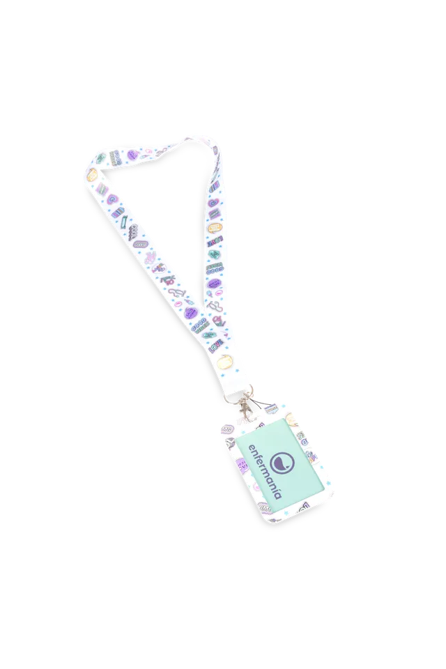 Enfermania Stickers tour de cou lanyard porte-badge soignant