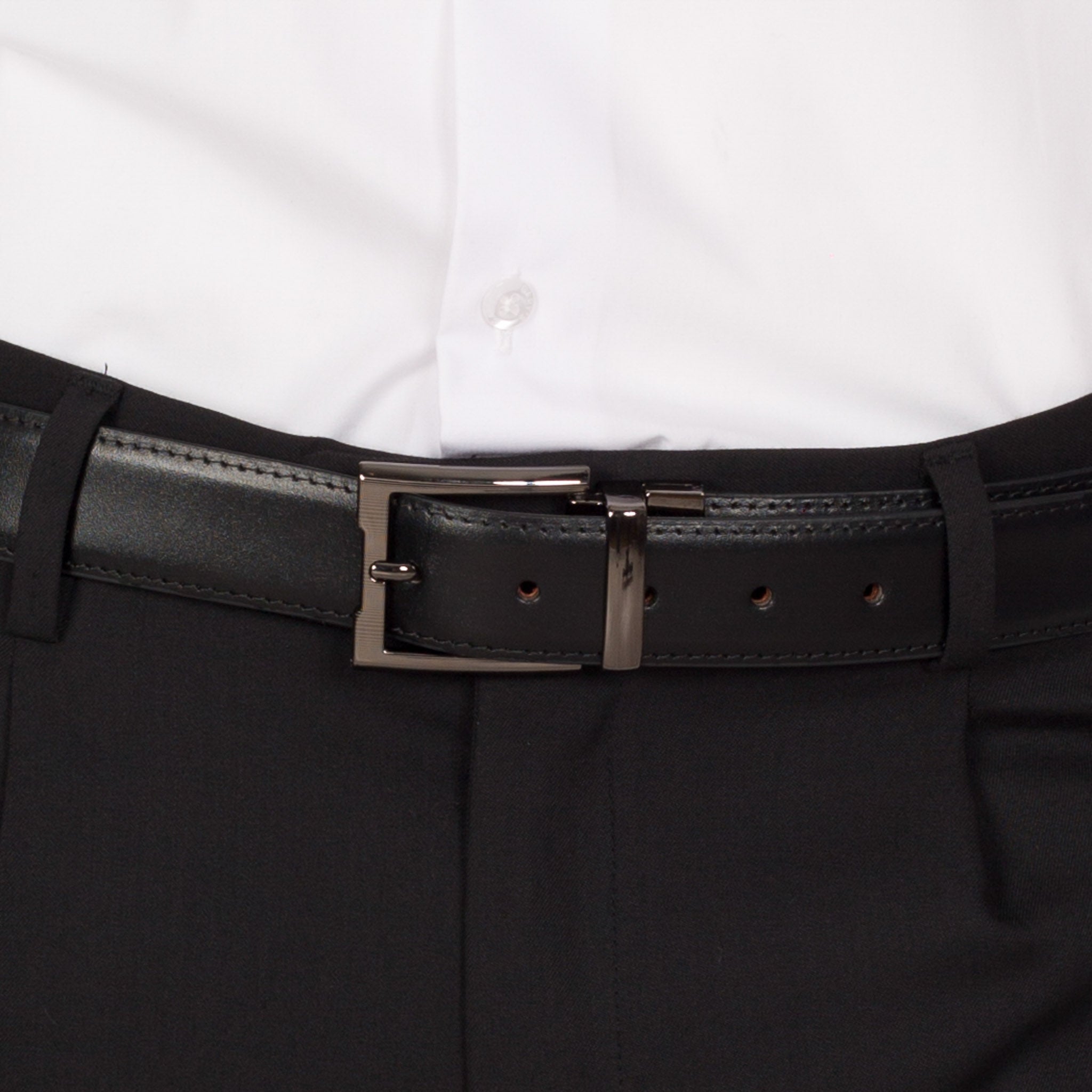 Gary's Add-Ons ceinture cuir réversible noir