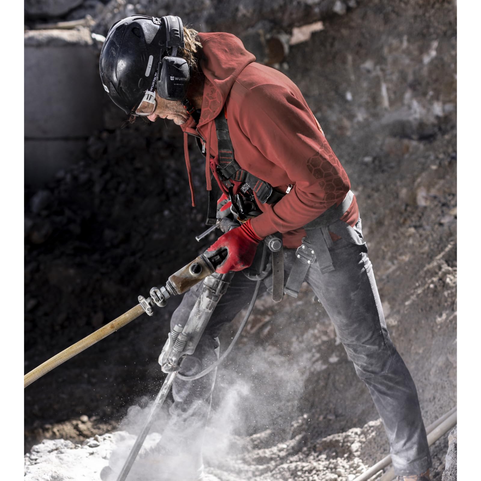 Würth MODYF Fusion sweat rouge brique