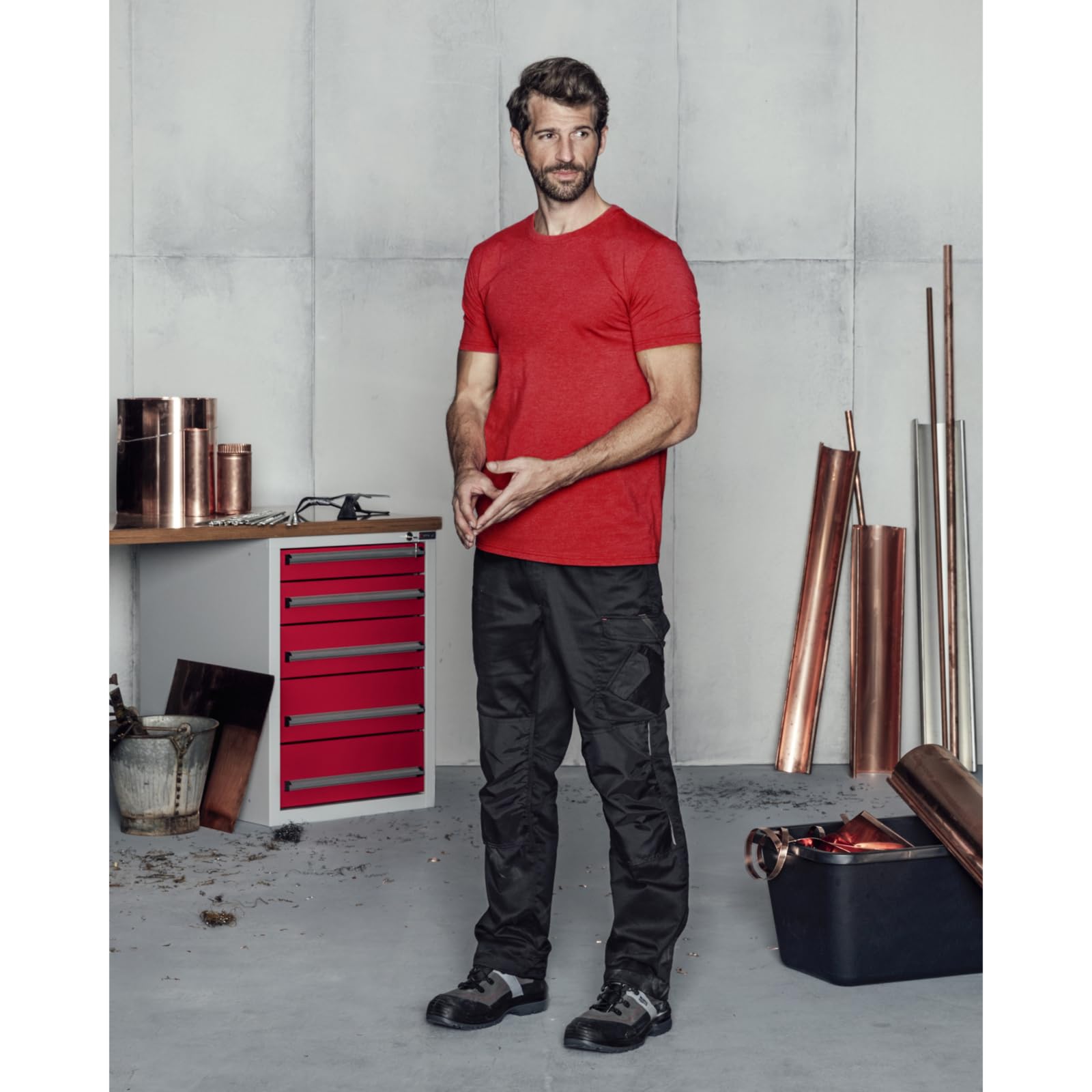 Würth MODYF Job+ tee-shirt travail rouge XL coton