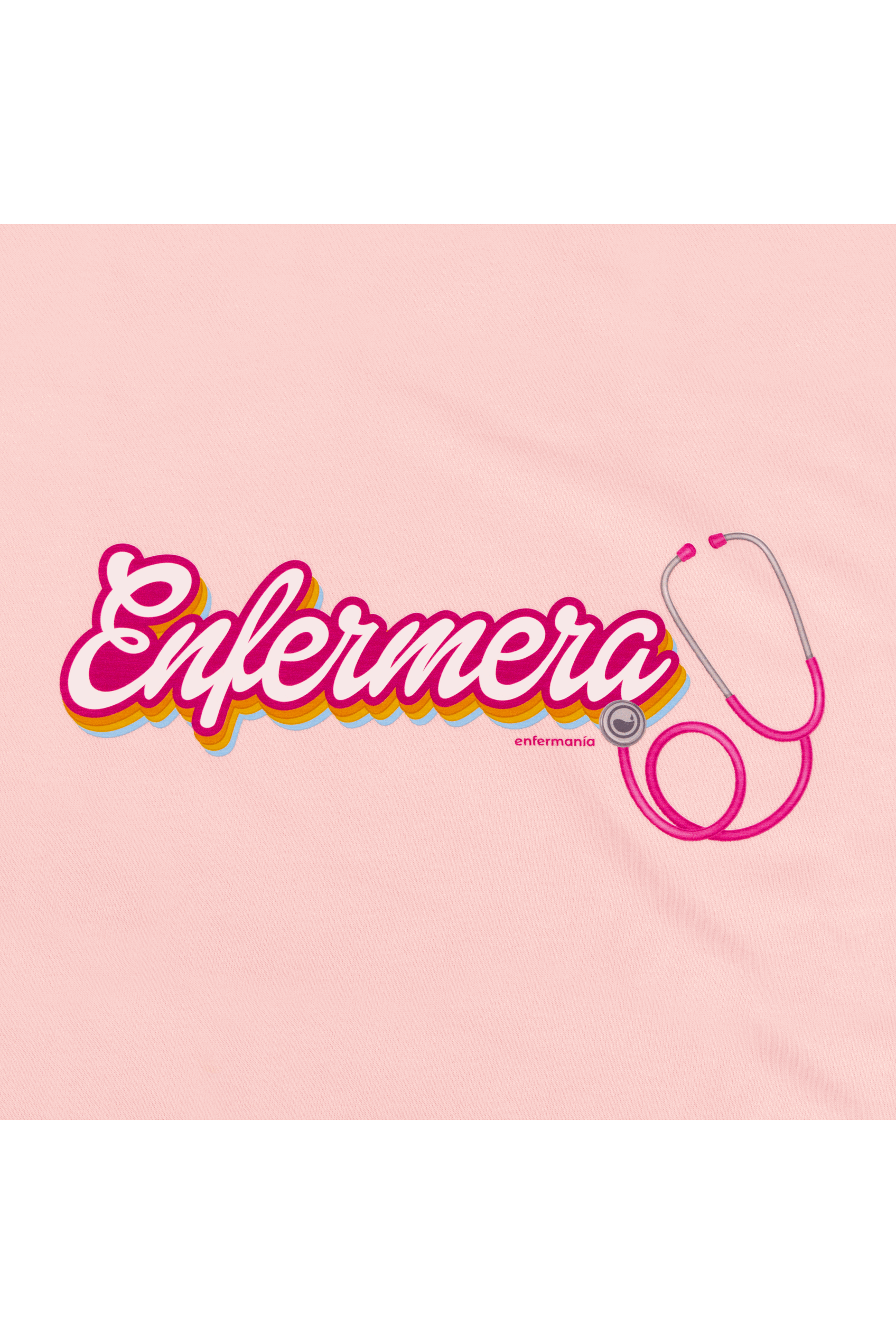 Enfermania sweat rose infirmière coton bio S/M L/XL