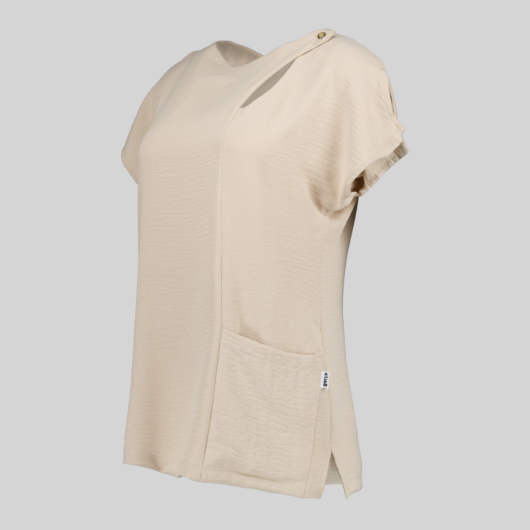 Gary's Pimpinela Blouse Femme Beige Manches Courtes