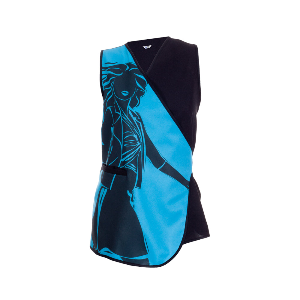 GARY'S Silueta tunique blouse grise commerce coiffure